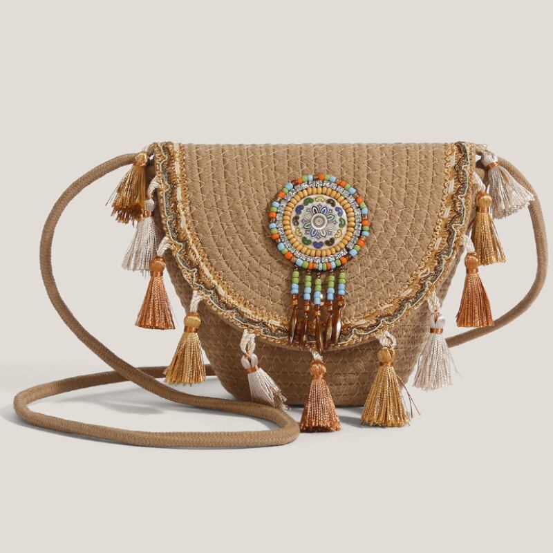 Rope Woven Tassel Crossbody S0221