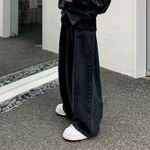 レトロウォッシュワイドレッグデニム　1283