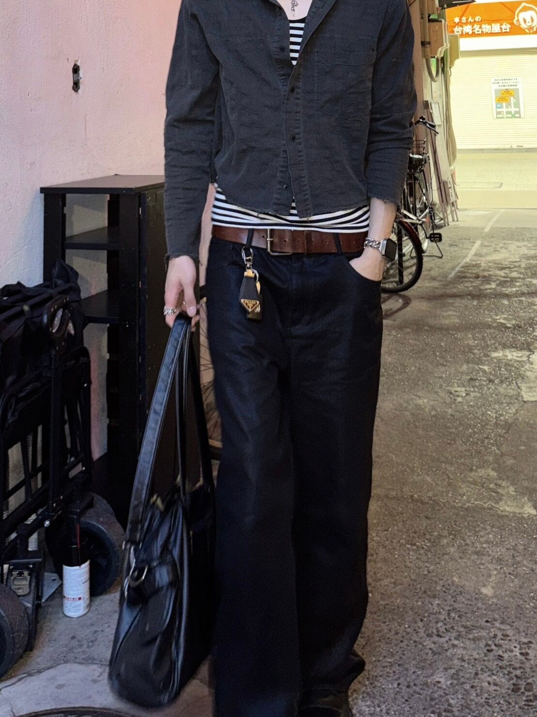即納】RADIANT Straight lubecoating denim | 韓国ファッション