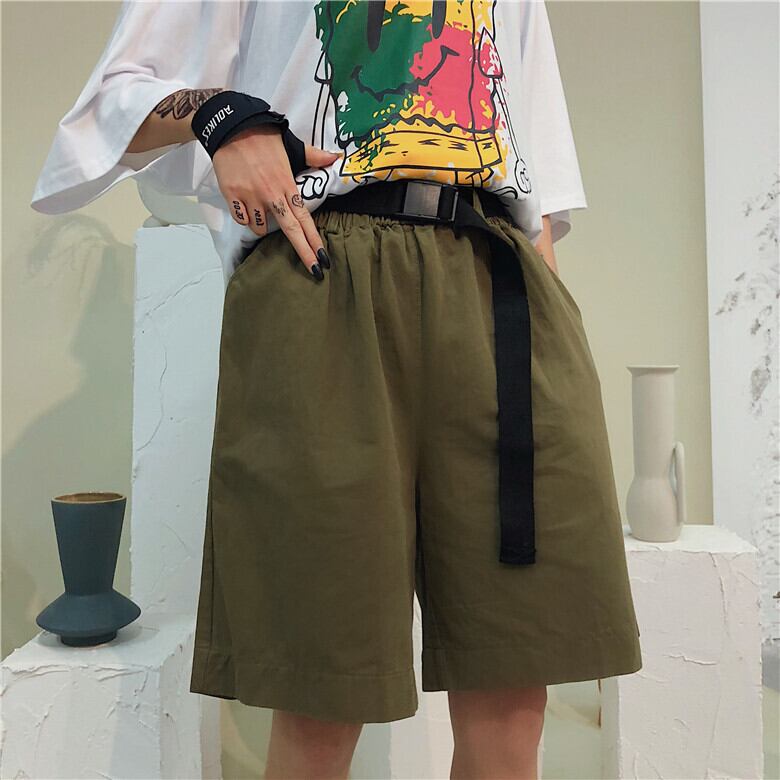 ルーズオーバーオール サマースタンダードハイウェストパンツ カジュアル レトロ 夏物 ケッペル16315264217