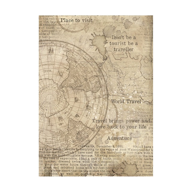 Stamperia Selection 8 Rice paper A6 backgrounds - Around the world　ライスペーパー8枚セット　DFSAK6005【Stamperia（スタンぺリア）】[ST-53p]