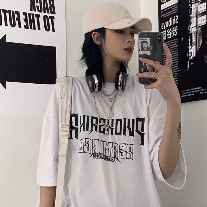 スタイルスタンダードプリントTシャツ レディースルーズサマー レトロ 大きめサイズ かわいい 夏物 ケッペル72359419912