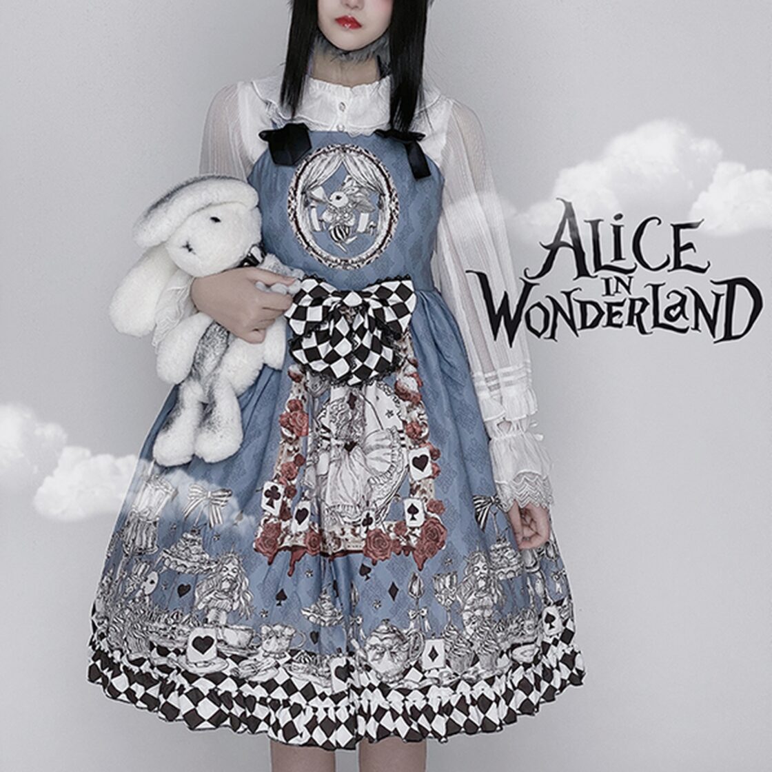 ★激レア！◆ぬいぐるみ チェック ノースリーブ ジャンパースカート ☆激レア！◇ぬいぐるみ チェック ノースリーブ ジャンパースカート