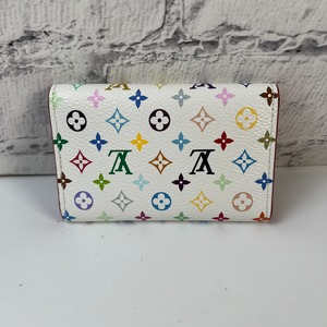 【最終処分SALE】LOUIS VUITTON ルイヴィトン  モノグラムマルチカラー 村上隆ミュルティクレ6連 モノグラムレザー キーケース ホワイト A-8095