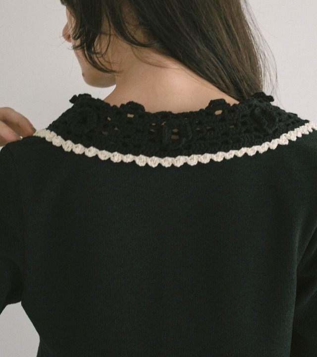 Crochet edging CD・C/#black