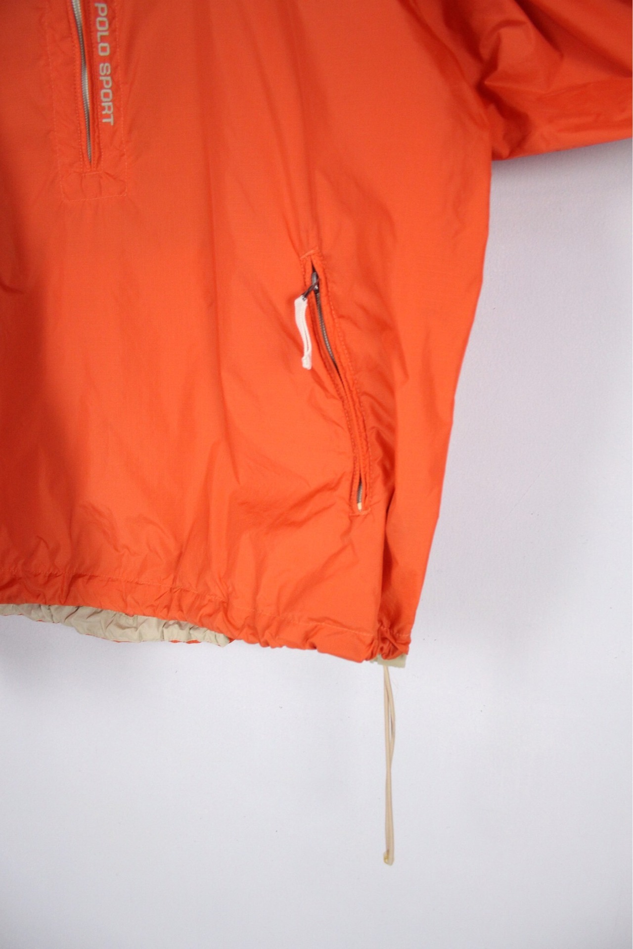 POLO SPORT グッドシルエット◎ ナイロンアノラックパーカー オレンジ 