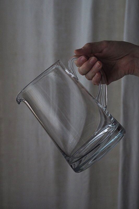 クリアな水差し-vintage glass pitcher | アンティーク.ヴィンテージ