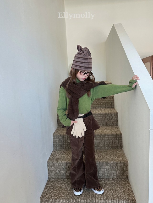 【予約商品】ELLY MOLLY / Celly Peach Frill Boots Cut