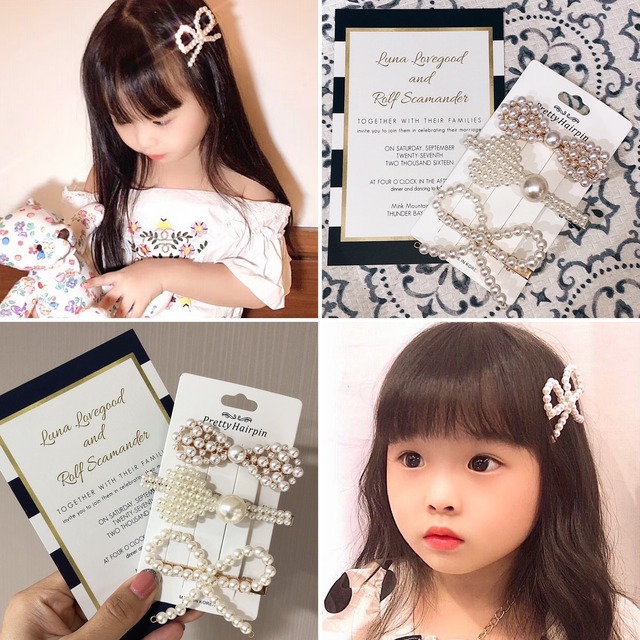 パールヘアクリップ3点SET