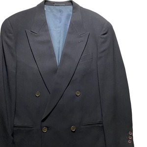 vintage EMPORIO ARMANI double breasted black drape suits set-up