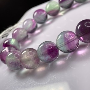 f118.パープルグラデーションフローライトブレスレット