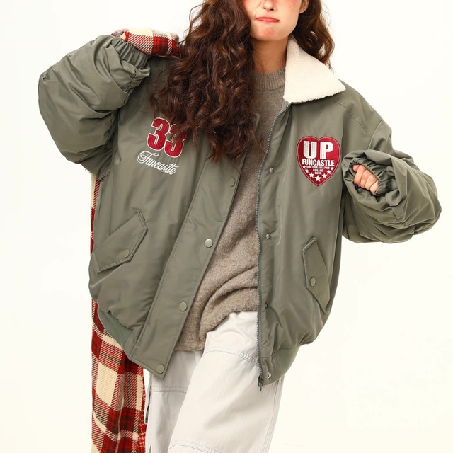 boa collar logo jacket　ボアカラーロゴジャケット　J1516
