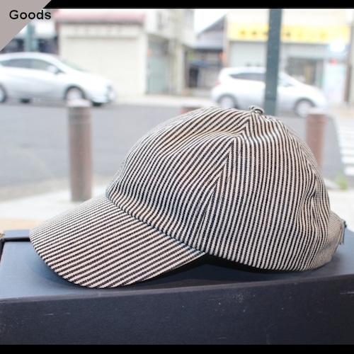 Au vrai chic Britain  Fold Brim Cap （ヒッコリーストライプ）