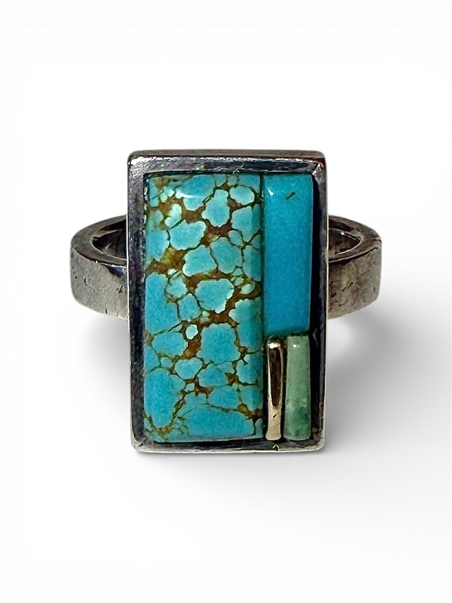 M.L.wright "Number8 Turquoise Ring"