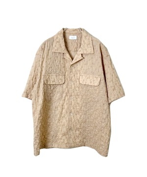 UNUSED / US2547 SHORTSLEEVE EMBROIDERY SHIRT(BEIGE)