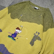 golf embroidery design knit