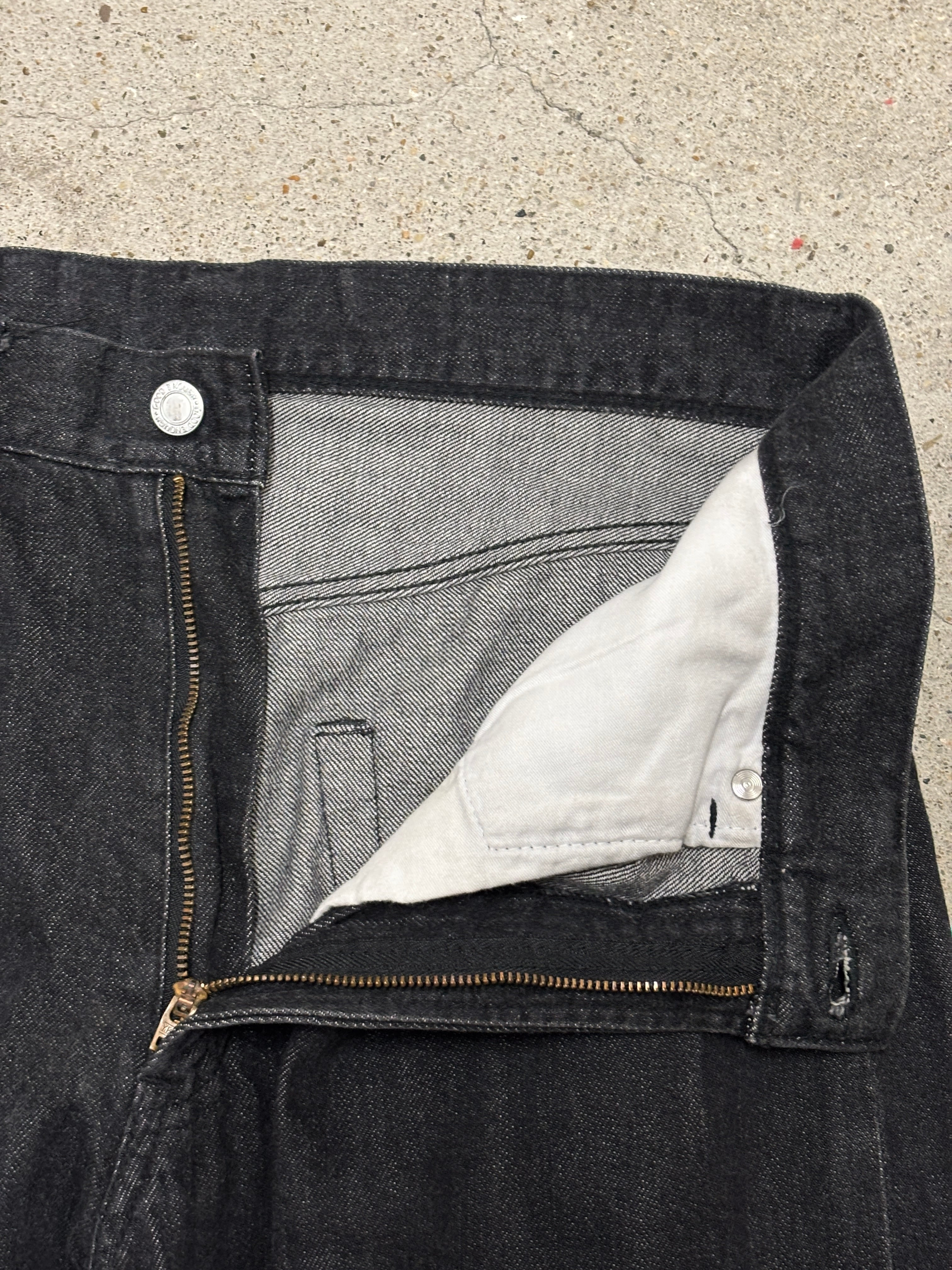 ◇即決[W32L30]ほぼ未使用品 グッドイナフ 13AW GdEnim セルビッチ 赤 