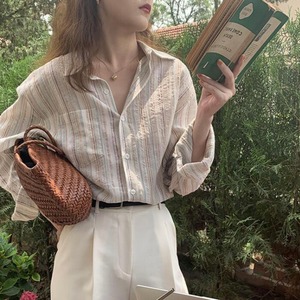 マルチカラーストライプシャツ　A1396