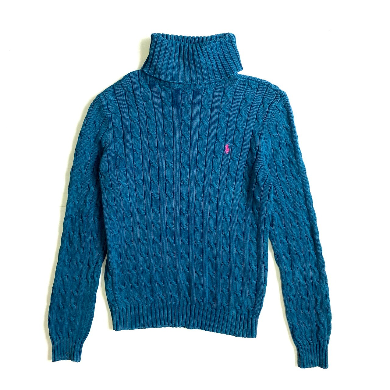 Ralph Lauren ラルフローレン ケーブル編み タートルネック コットン 