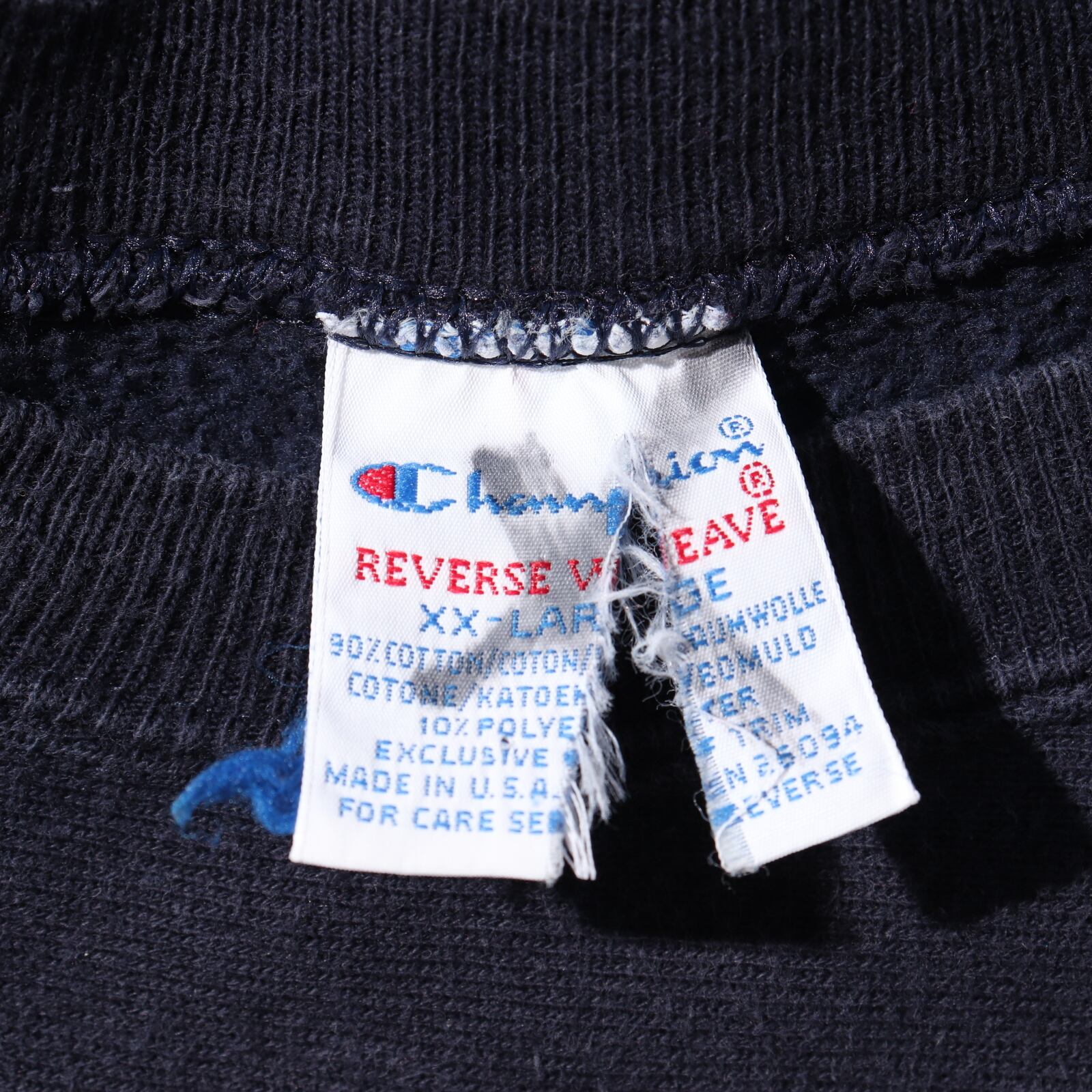 極美品 90s 2XL リバースウィーブ WISCONSIN 紺色 チャンピオン 