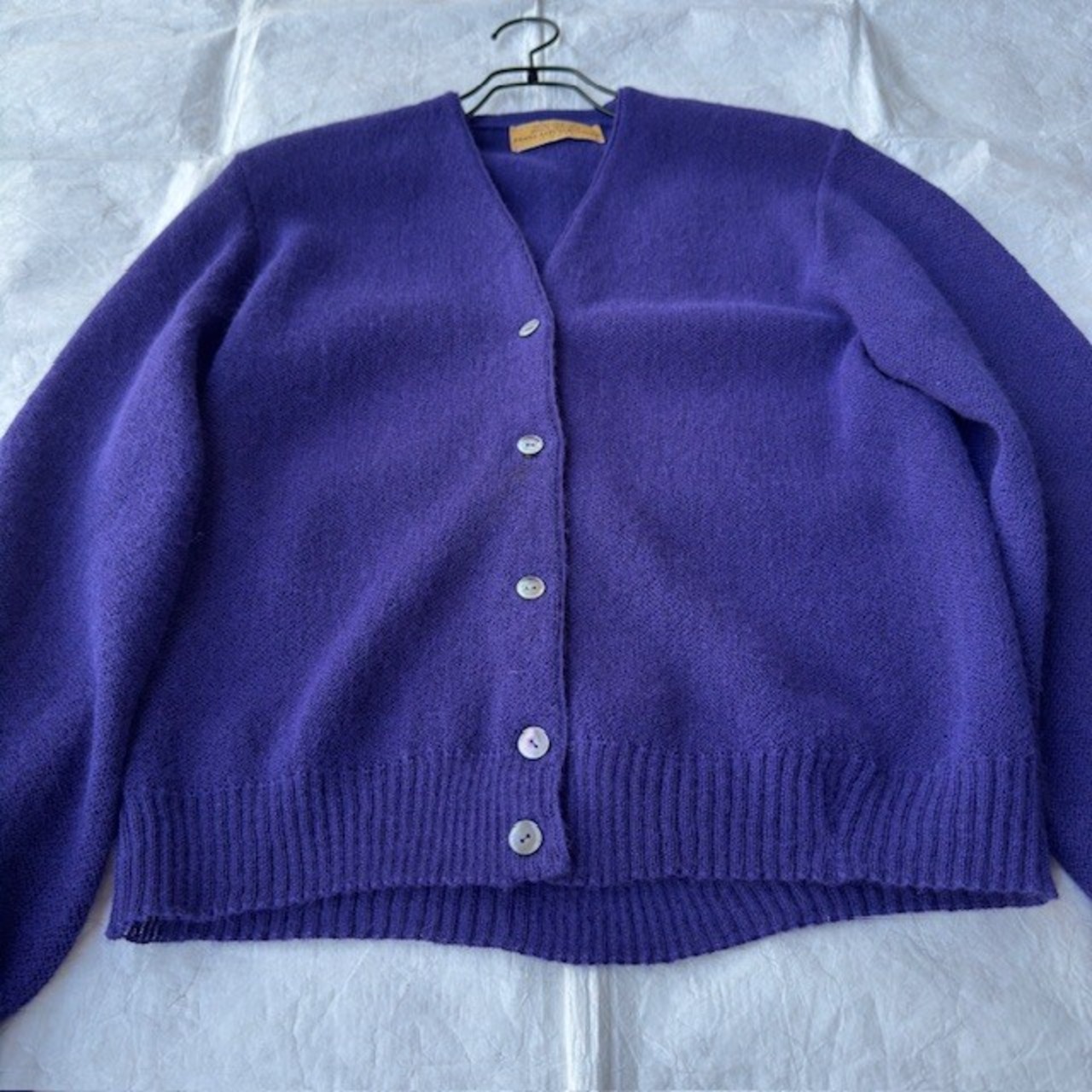 LEMMERMAYER アルパカ100% カーディガン パープル 60s 画像2