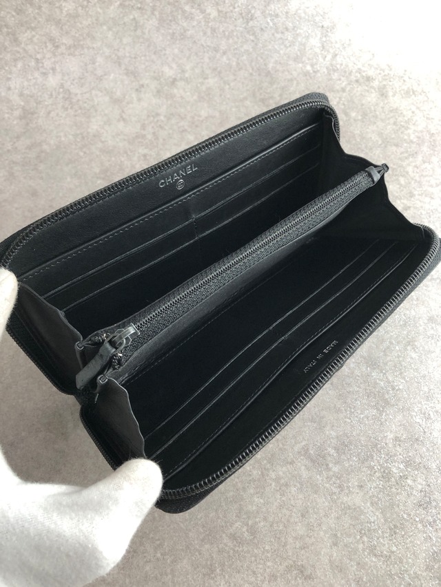 CHANEL シャネル 財布 ブラック ココマーク レザー 長財布 vintage ヴィンテージ オールド 7y7jzs