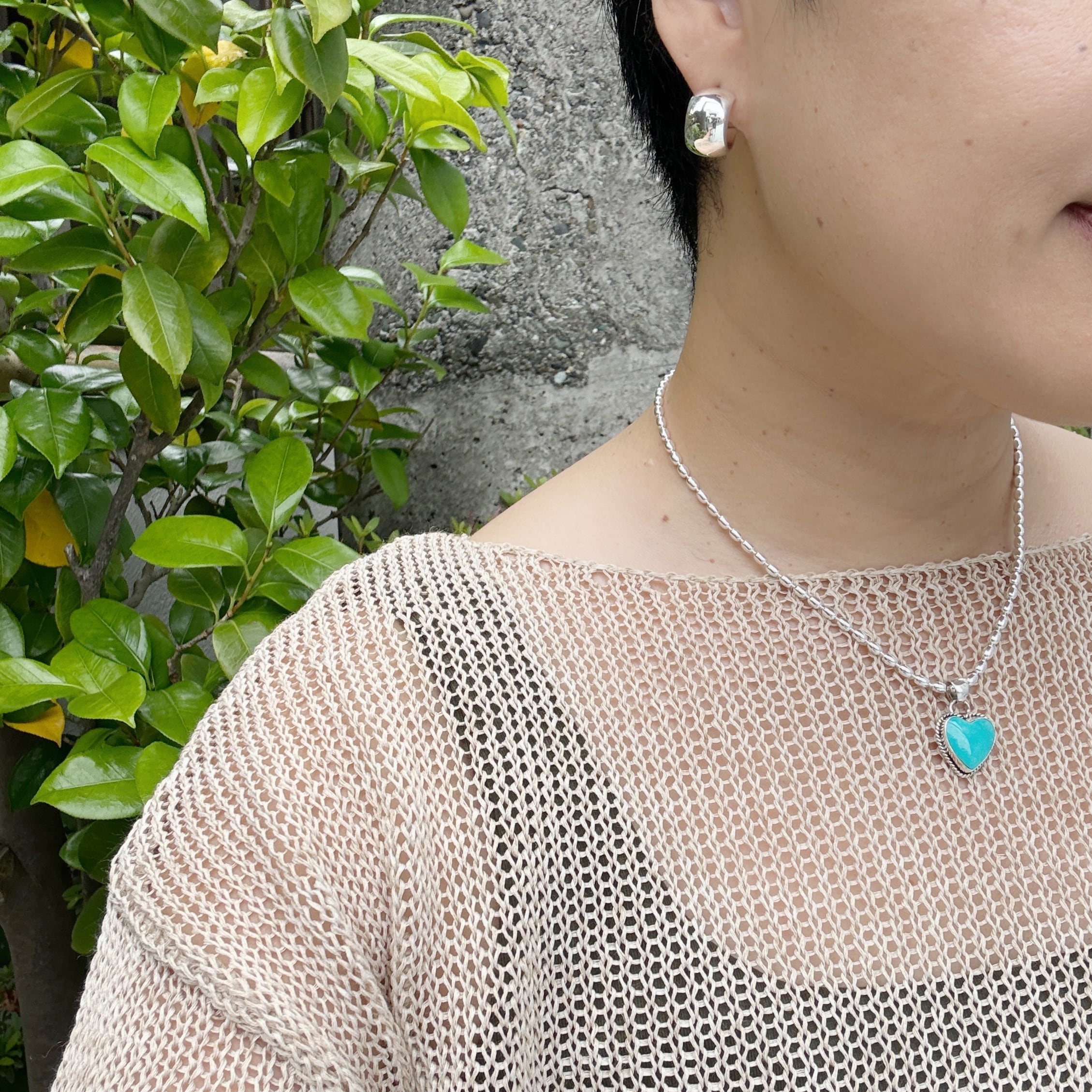 Indian Jewelry 》 キングマン ターコイズ ハート ペンダント Indian Jewelry 》 キングマン ターコイズ ハート ペンダント