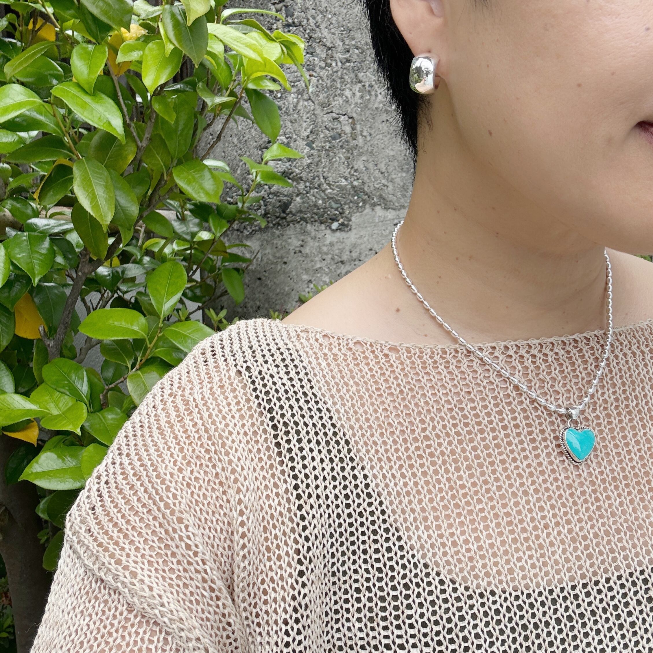 Indian Jewelry 》 キングマン ターコイズ ハート ペンダント | 【公式 