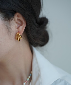 3連フープピアス【e-70615】