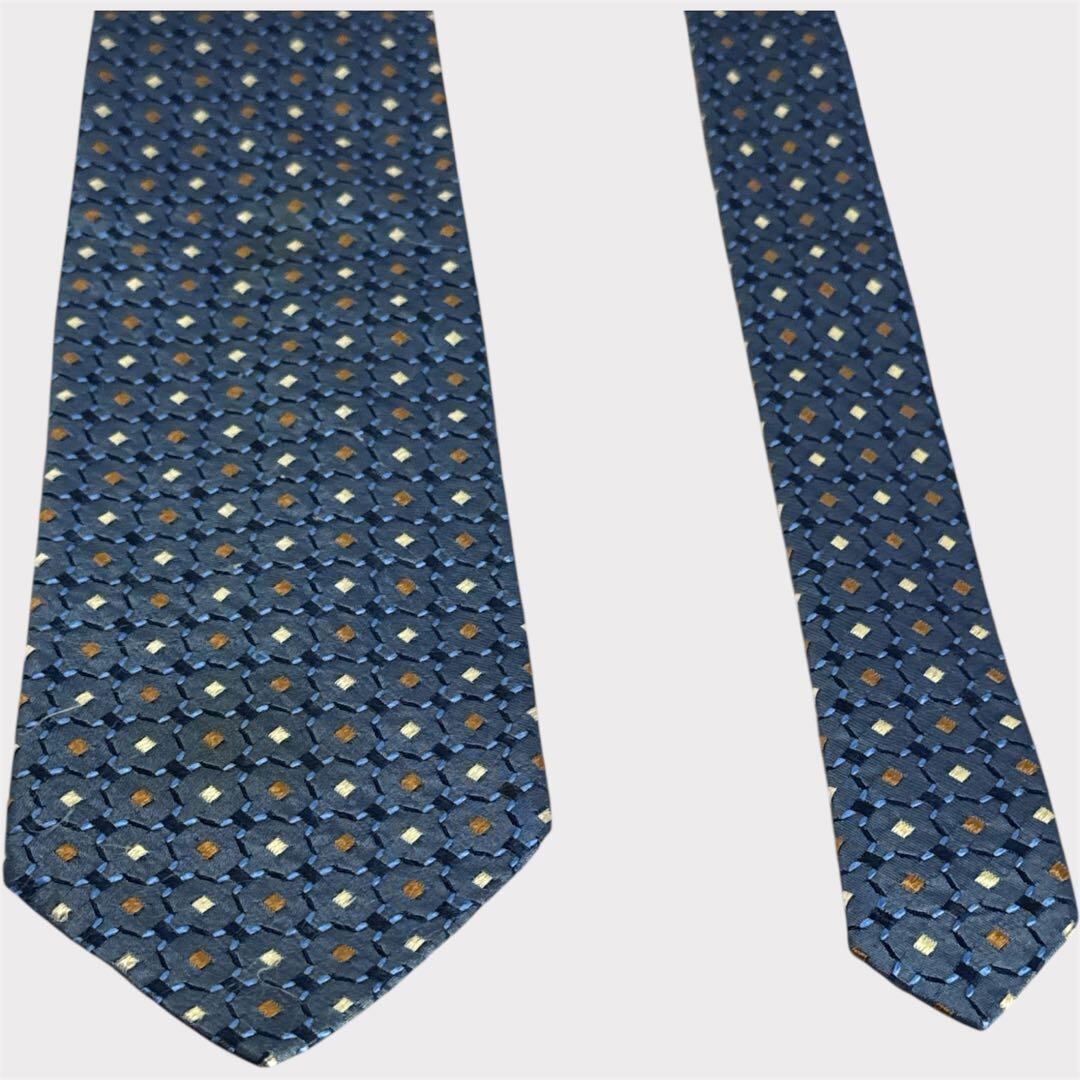 Ermenegildo Zegna ネイビー ドット ネクタイ | KAGO Aluk online shop