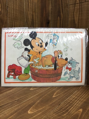 Disney Vinyl Place Mat ''Mickey&Plute'''/ ランチョンマット プレースマット ミッキー プルート　ビンテージ