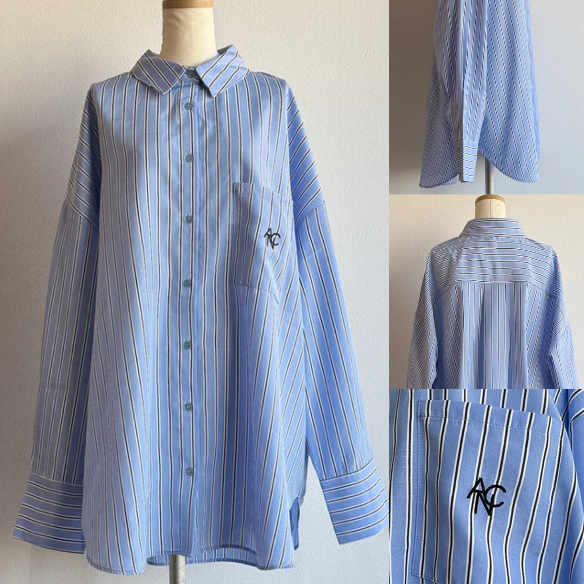 ANIECA 】ANC Stripe Pocket Shirt | valance 福井｜レディース