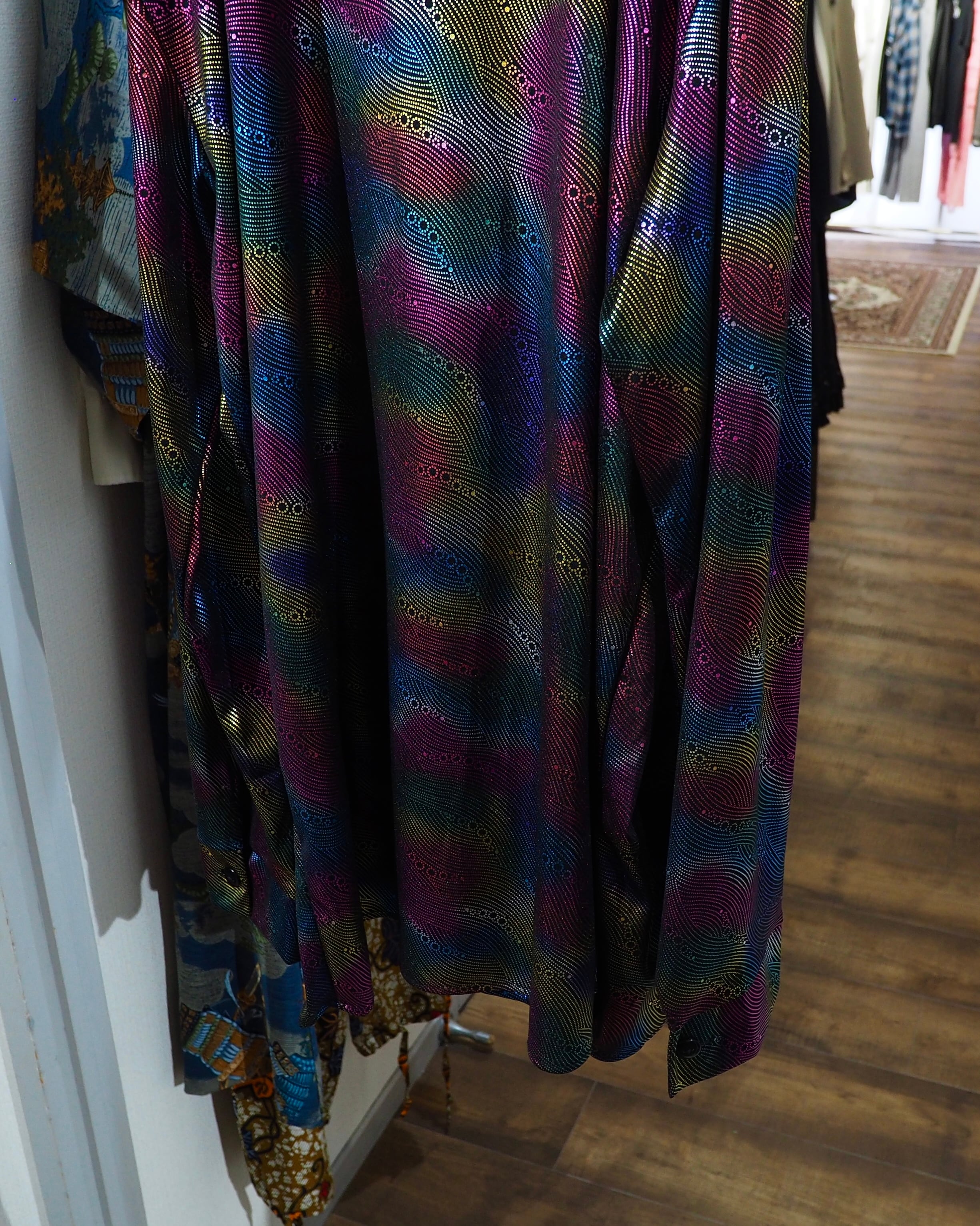 Bewitching Beautiful Purple Aurora pattern vintage Drape loose shirt
