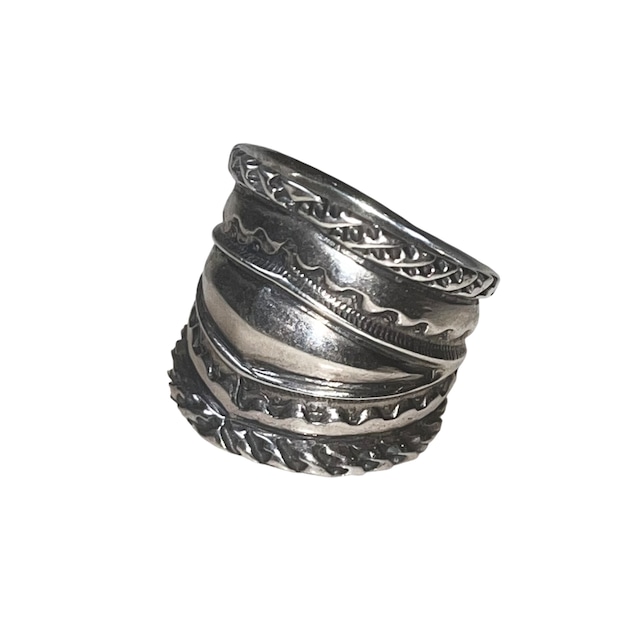 Ernie Lister stamped silver armor ring