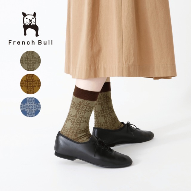 フレンチブル French Bull 靴下 ブロドリーソックス ソックス レディース 秋 冬 通年 オールシーズン ブランド 日本製 国産 綿 花柄 シック クラシカル おしゃれ かわいい プレゼント ギフト 23-25cm 11-26254 Fr125