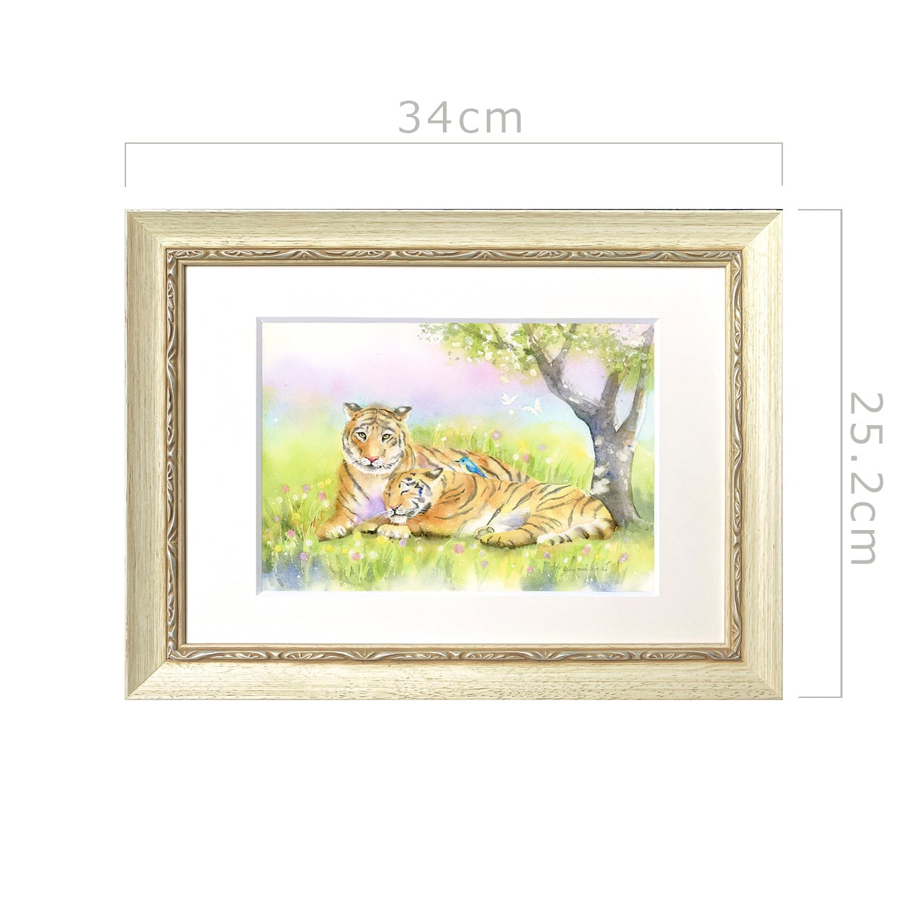 原画 『虎の母子（おやこ）』 虎の絵 水彩画 干支 | PAY ID