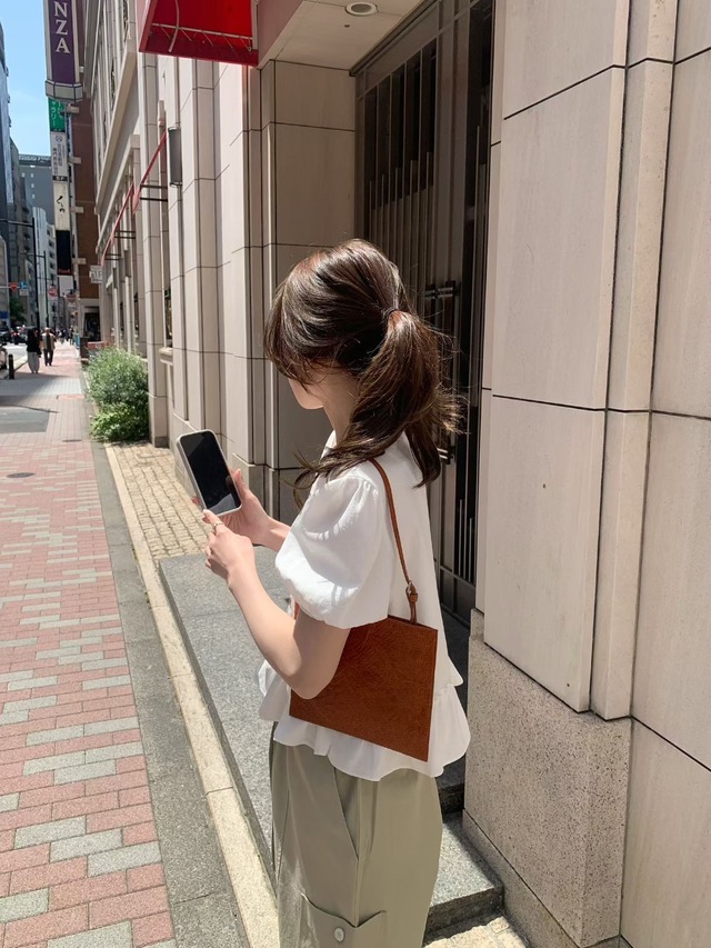 (予約) mellounge  / Ver pin tuck blouse 1color