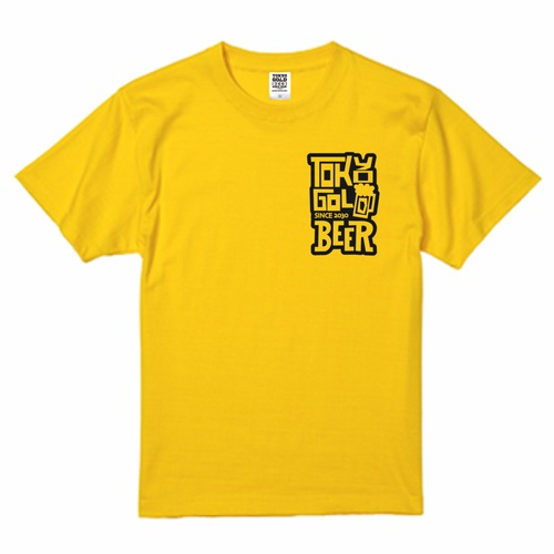 TOKYO GOLD BEER Logo T-shirt 5.6oz【Yellow】
