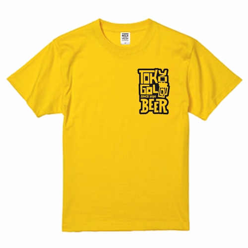 TOKYO GOLD BEER Logo T-shirt 5.6oz【Yellow】