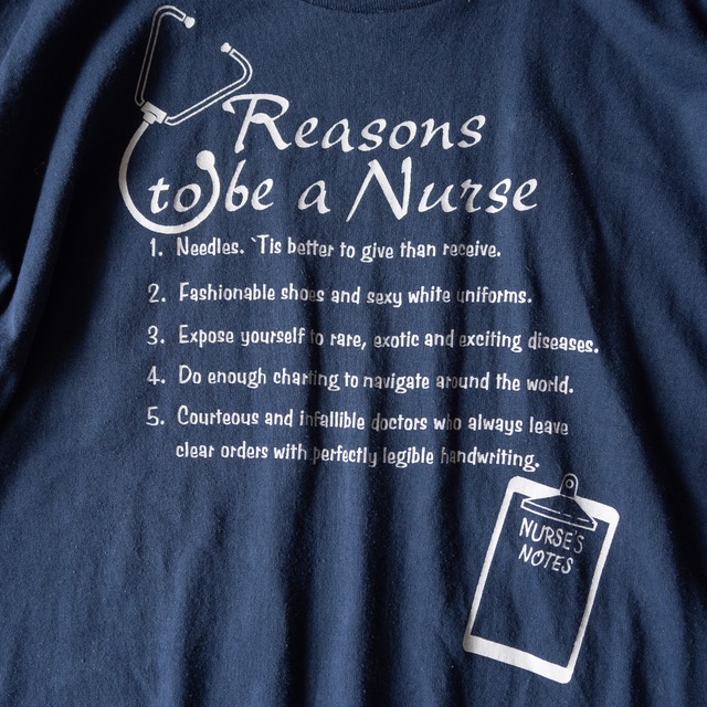 "Reasons to be a Nurse" vintage BEST FRUIT OF THE LOOM body t-shirt