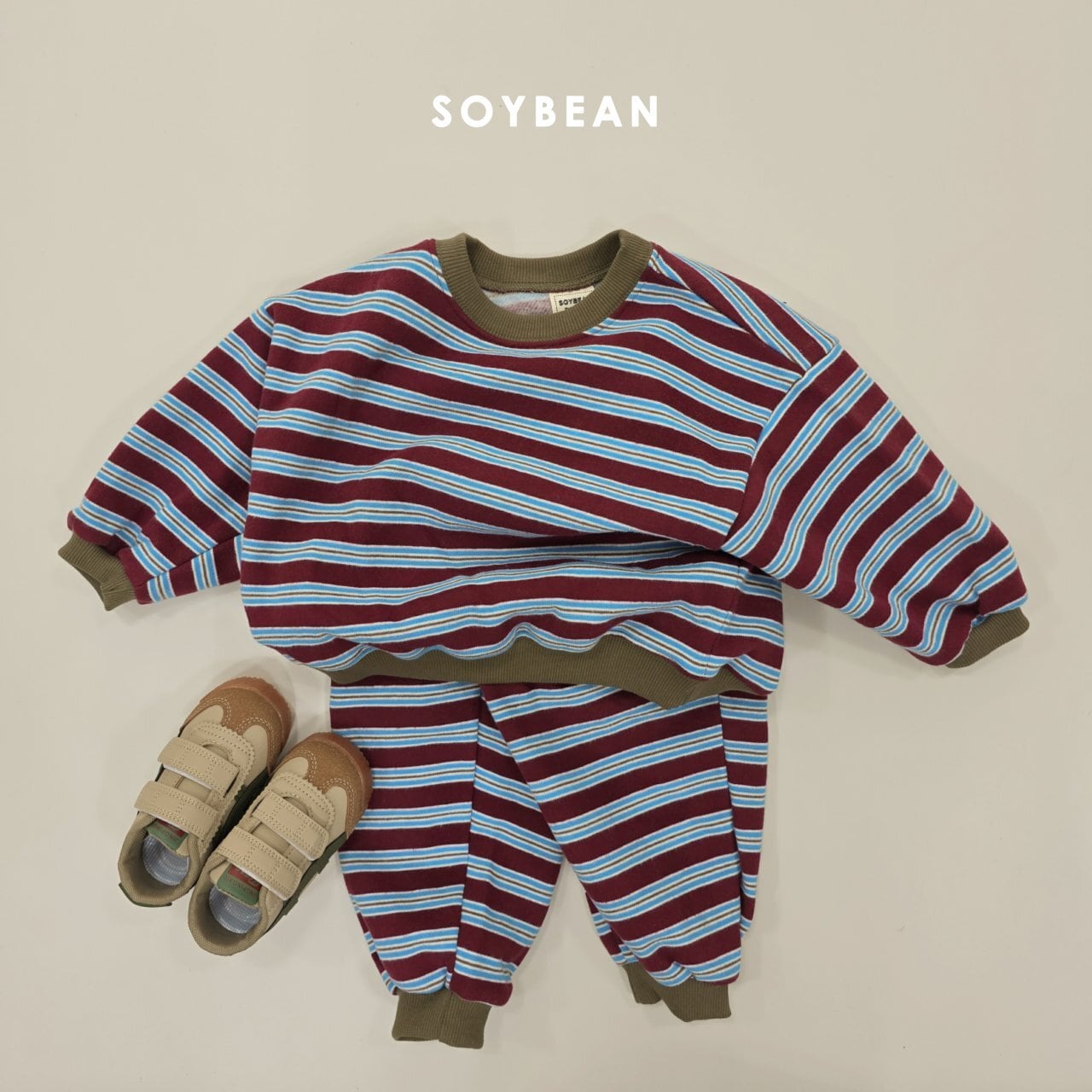 «予約»«ジュニアサイズあり»«soybean» ボーダーセットアップ 3colors