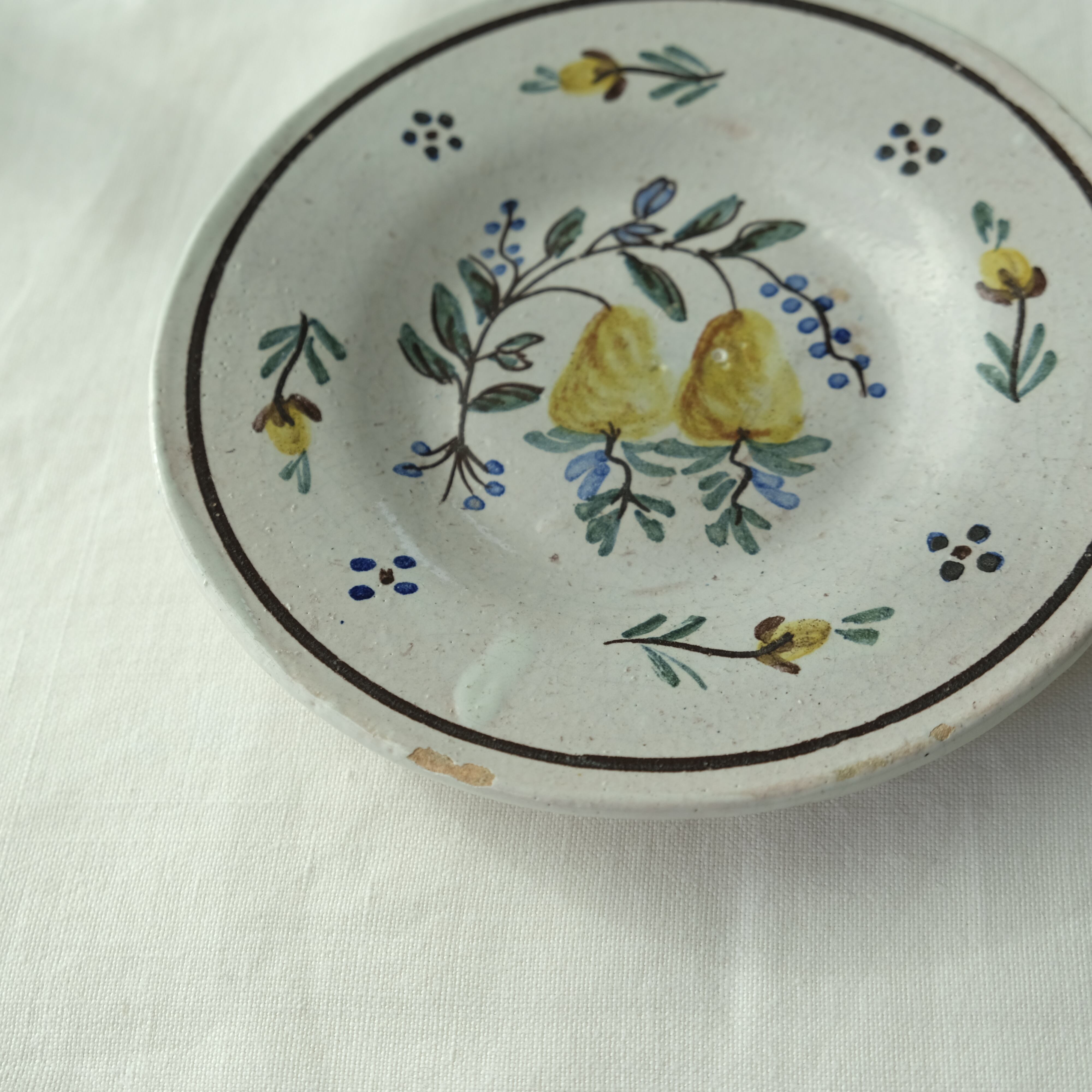 南仏のお皿 ハンドペイント / 手描きプレート フランスアンティーク