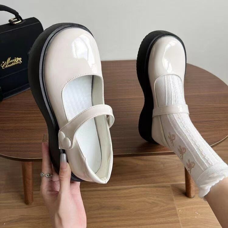 シューズ ドレスシューズ 軽量厚底 メリージェーン ストラップ
