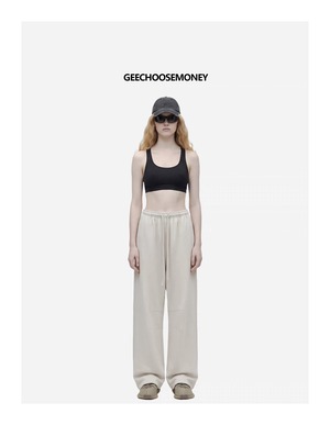 GEECHOOSEMONEY ベーシックワイドストレート スウェットパンツ
