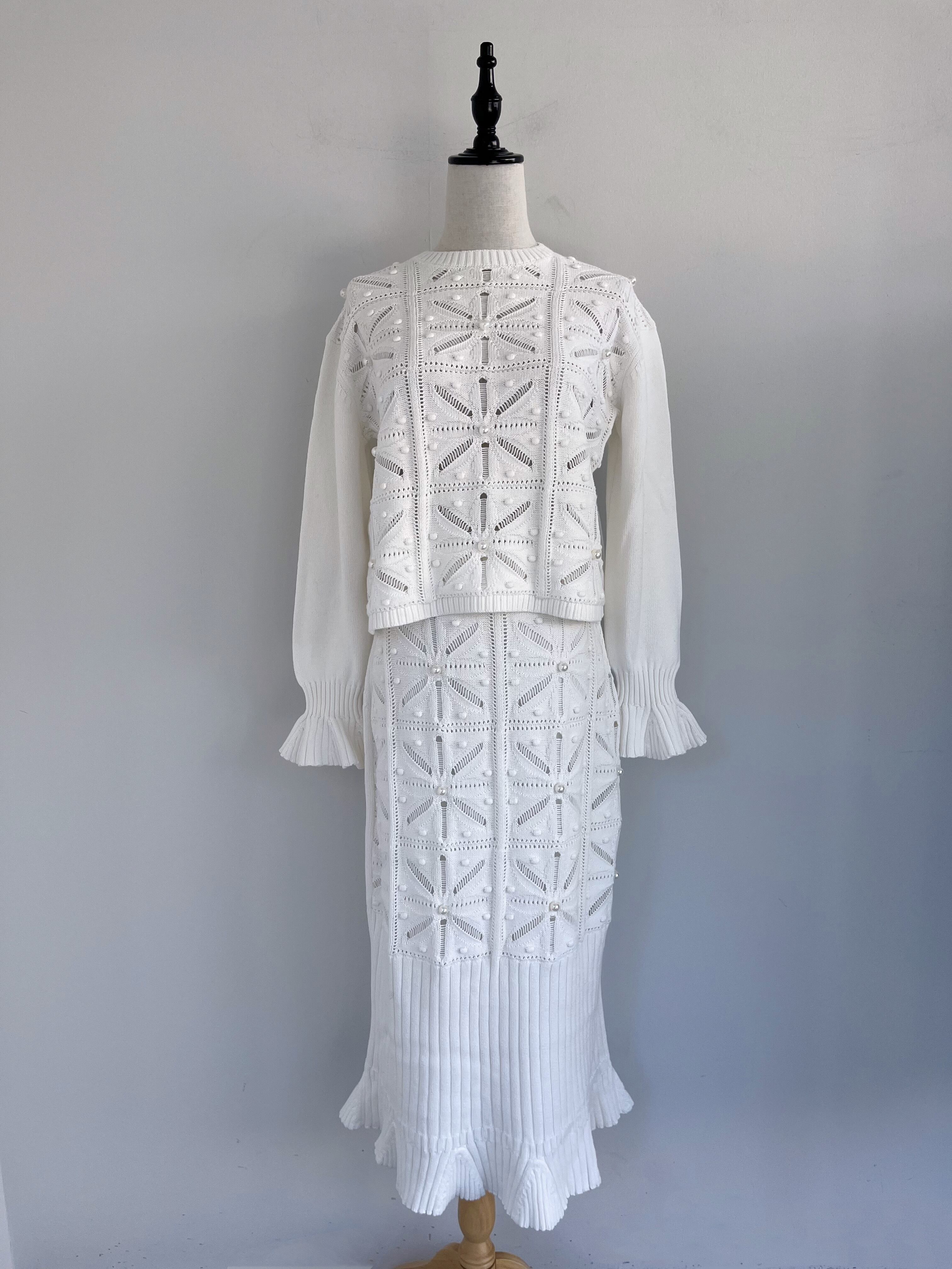 MUVEIL ニットスカート MUVEIL パールニットスカート | KOKO