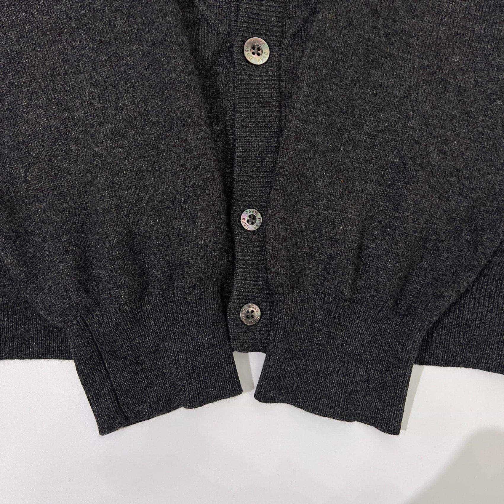 DAKS ダックス カシミヤ100% デザイン ニットカーディガン L 