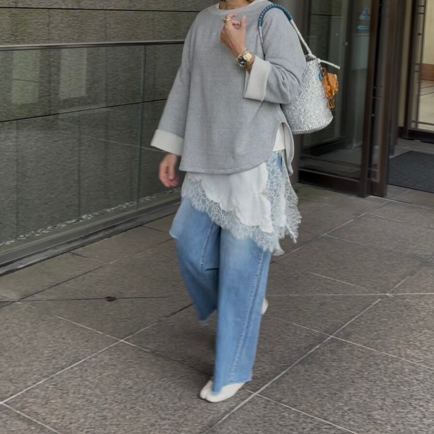 OVAL Shoulder Kago Bag / JAY BLUE HANDLE / メガネホルダー付