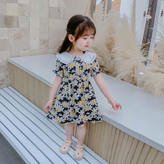 子供服 女の子 ワンピース キッズ かわいい 華やか 花柄 フラワー ...