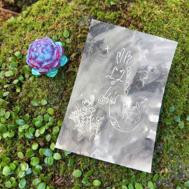 龍神さま＊幸せを呼ぶ蓮の花オルゴナイトセット（黒龍