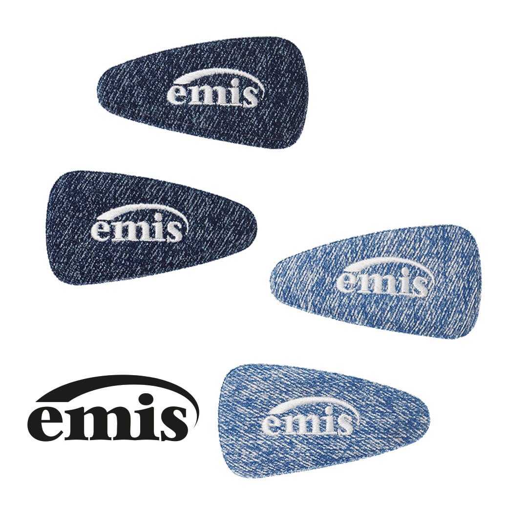 emis ヘアピン 正規品 NEW LOGO DENIM WIDE HAIRPIN 2点セット set